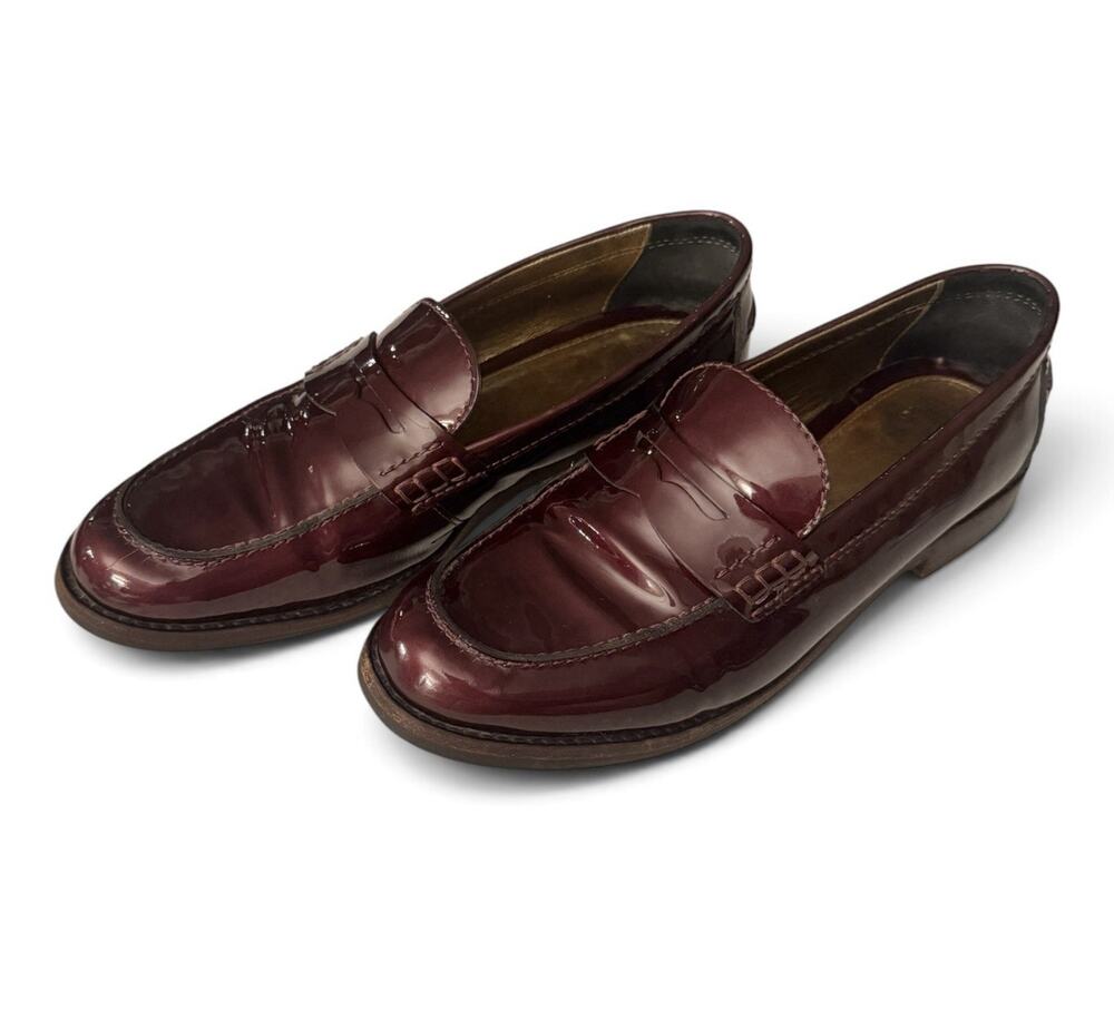 Johnson & Murphy Women’s Penny Loafers Burgundy Patent Leather Size 9 1/2 M
